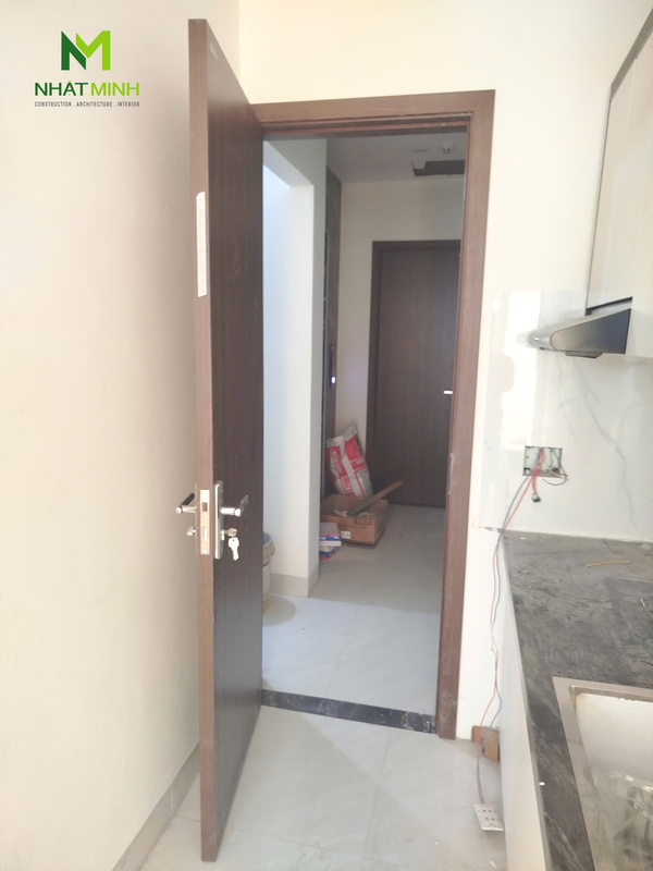 Lắp cửa gỗ nhựa HaruHome cho công trình nhà phố Mỹ Đình, Hà Nội