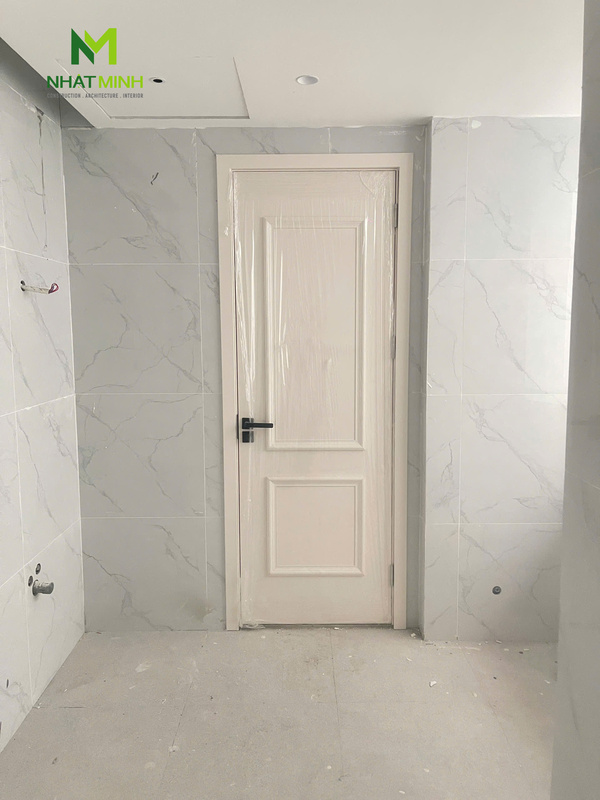 Lắp cửa thép vân gỗ Galaxy & cửa composite HaruHome cho biệt thự Kim Giang, Hà Nội