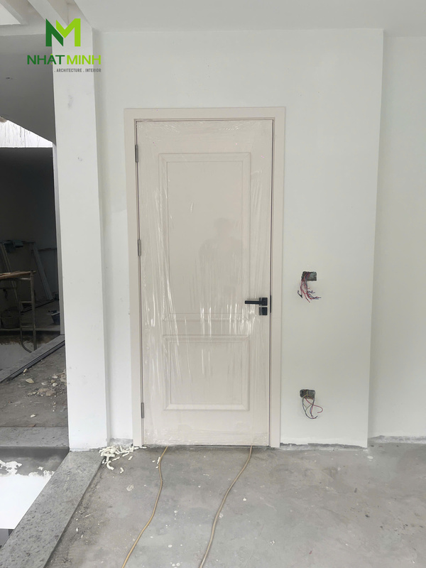Lắp cửa thép vân gỗ Galaxy & cửa composite HaruHome cho biệt thự Kim Giang, Hà Nội