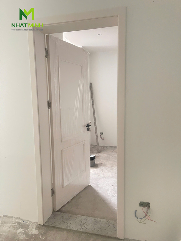 Lắp cửa thép vân gỗ Galaxy & cửa composite HaruHome cho biệt thự Kim Giang, Hà Nội