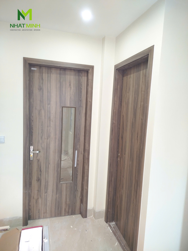 Lắp cửa gỗ nhựa HaruHome cho chung cư mini số 42E, ngõ 91 Tam Khương, Hà Nội