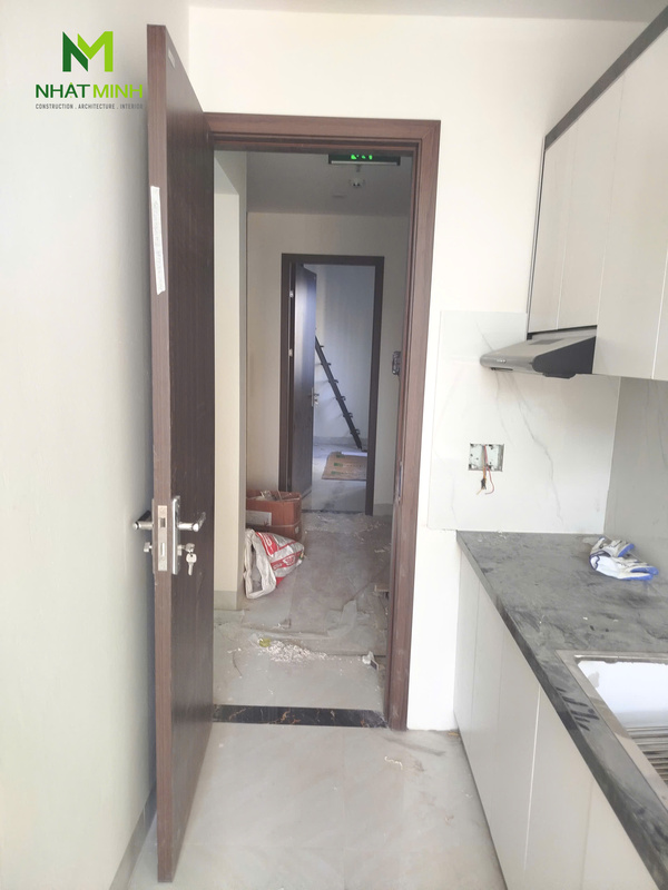 Lắp cửa gỗ nhựa HaruHome cho công trình nhà phố Mỹ Đình, Hà Nội