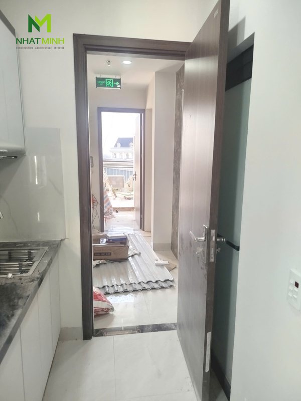 Lắp cửa gỗ nhựa HaruHome cho công trình nhà phố Mỹ Đình, Hà Nội