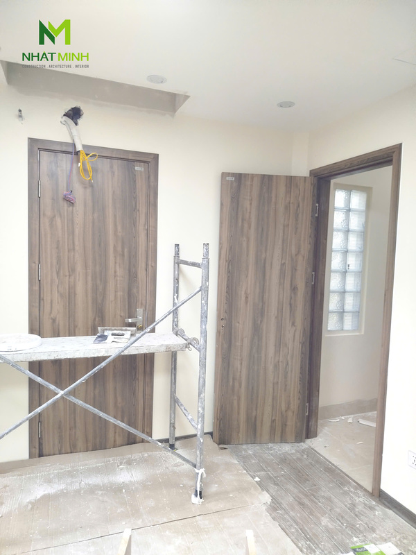 Lắp cửa gỗ nhựa HaruHome cho chung cư mini số 42E, ngõ 91 Tam Khương, Hà Nội