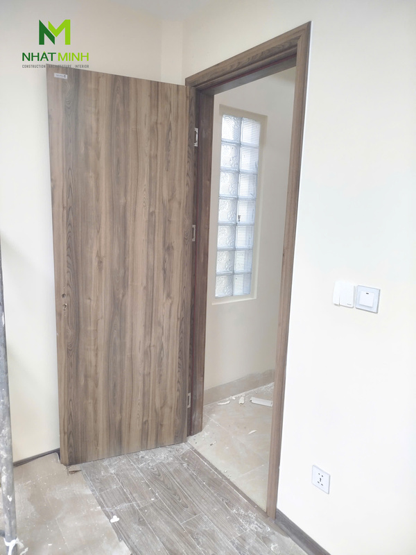 Lắp cửa gỗ nhựa HaruHome cho chung cư mini số 42E, ngõ 91 Tam Khương, Hà Nội