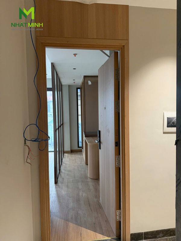 Lắp cửa gỗ chống cháy EI60 cho khách sạn Hồng Ngọc, Hà Nội