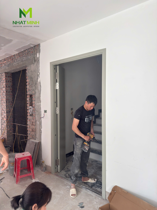 Lắp cửa thép chống cháy EI60 Galaxy cho tòa nhà văn phòng tại KĐT Văn Khê, Hà Nội