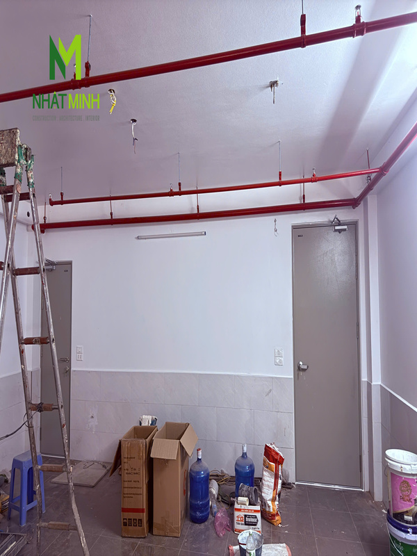 Lắp cửa thép vân gỗ, cửa thép chống cháy chung cư ngõ 89 Lê Đức Thọ