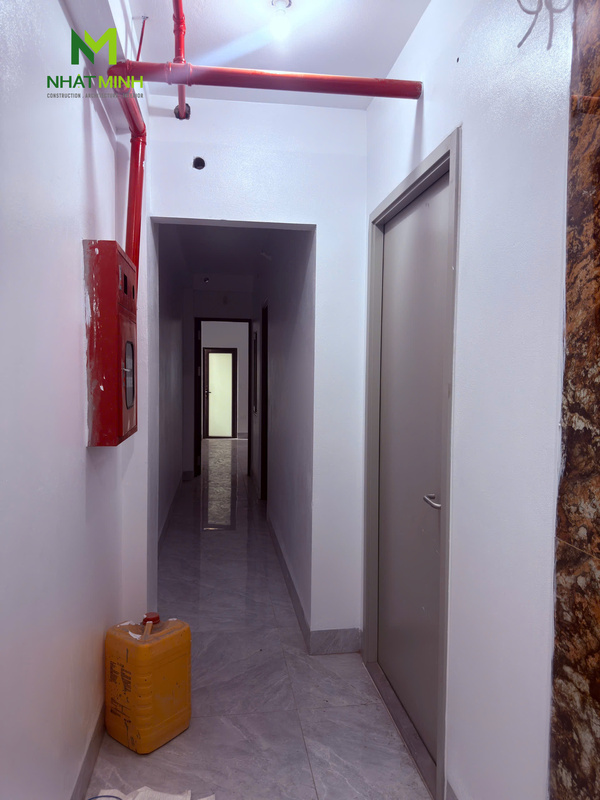 Lắp cửa thép vân gỗ, cửa thép chống cháy chung cư ngõ 89 Lê Đức Thọ