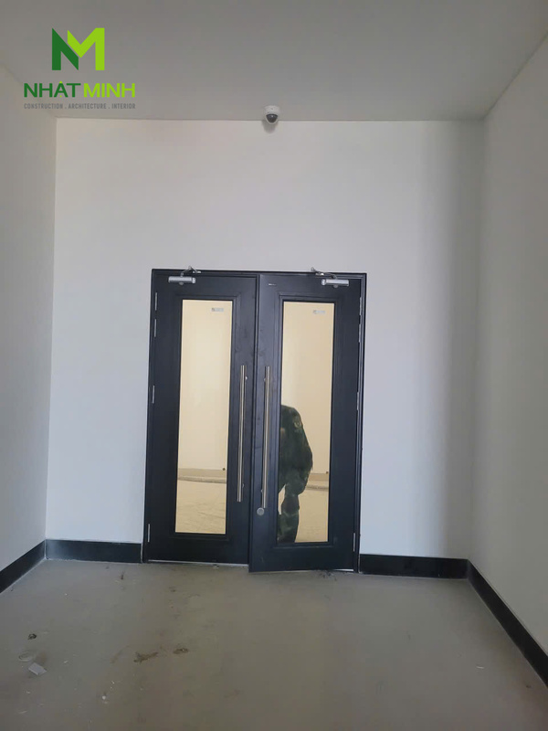 Lắp cửa và vách kính chống cháy EI60 Galaxy cho chung cư Hesco, Hà Nội