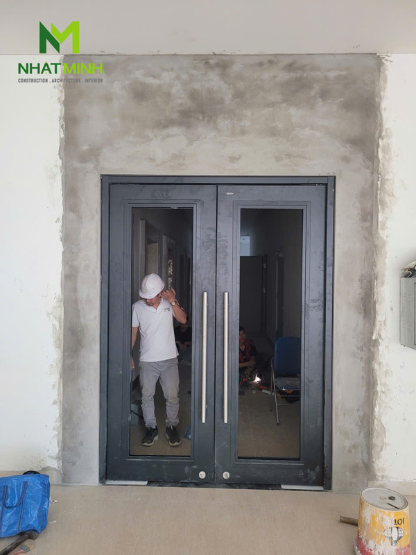 Lắp cửa và vách kính chống cháy EI60 Galaxy cho chung cư Hesco, Hà Nội