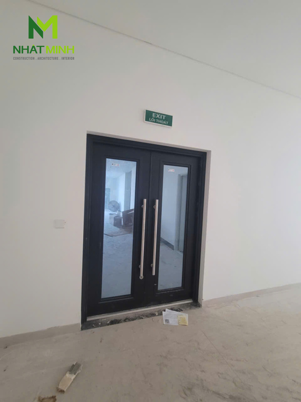 Lắp cửa và vách kính chống cháy EI60 Galaxy cho chung cư Hesco, Hà Nội
