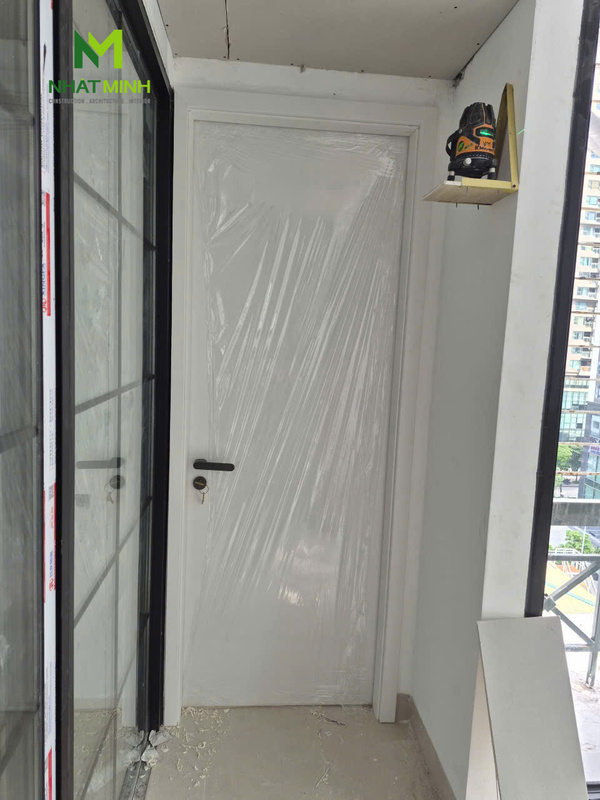 Lắp cửa nhựa composite HaruHome chung cư C18 Lạc Long Quân, Hà Nội