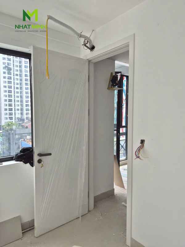 Lắp cửa nhựa composite HaruHome chung cư C18 Lạc Long Quân, Hà Nội