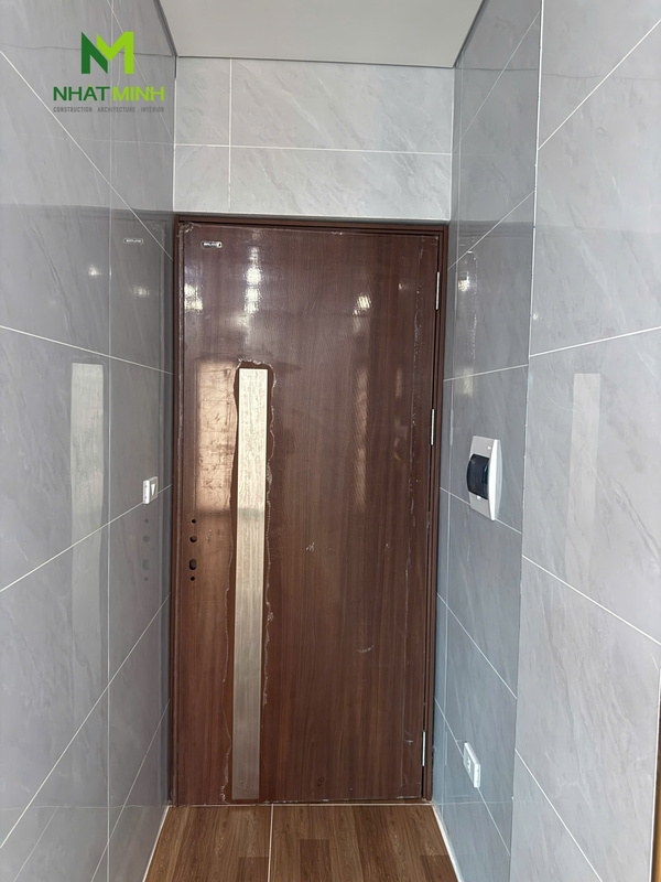 Lắp cửa thép vân gỗ Galaxy cho chung cư mini số 234 đường Mỹ Đình, Hà Nội