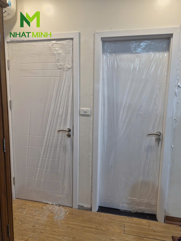 Lắp cửa nhựa composite HaruHome chung cư Goldsilk Hà Nội