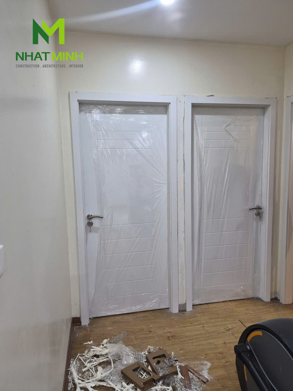Lắp cửa nhựa composite HaruHome chung cư Goldsilk Hà Nội