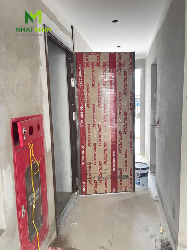Lắp cửa thép chống cháy EI60 Galaxy cho công trình số 3, ngõ 6B đường Thành Công, Giảng Võ, Ba Đình, Hà Nội