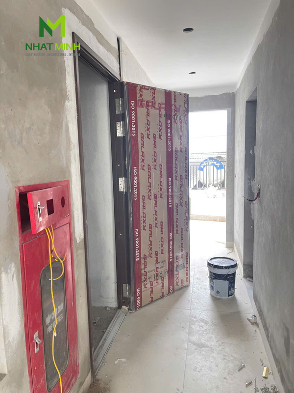 Lắp cửa thép chống cháy EI60 Galaxy cho công trình số 3, ngõ 6B đường Thành Công, Giảng Võ, Ba Đình, Hà Nội